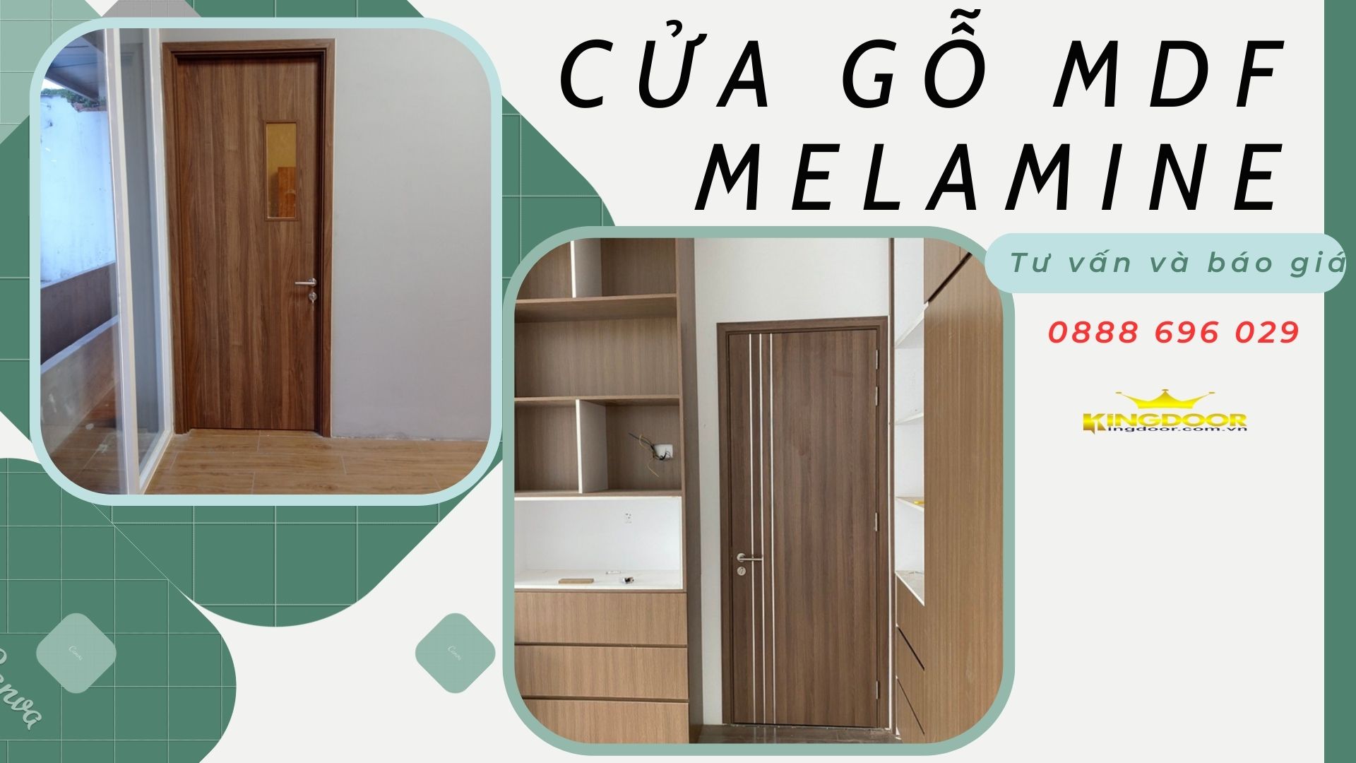 cửa gỗ mdf melamine tại Bình Định - Cửa gỗ ván An Cường