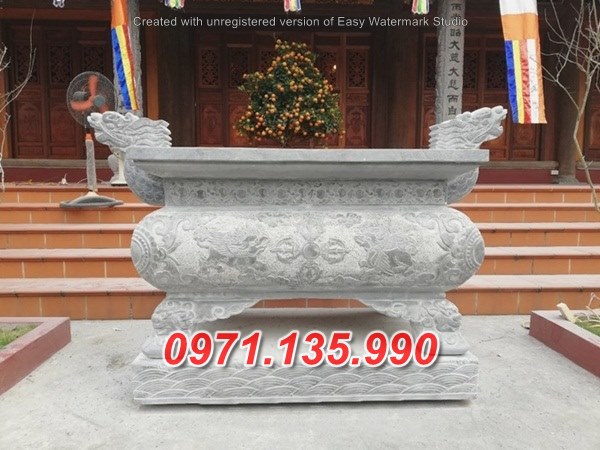 32- Mẫu lư hương đá đẹp bán tại hà nội đỉnh hương nhà thờ bằng đá