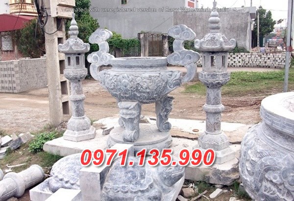32- Mẫu lư hương đá đẹp bán tại hà nội đỉnh hương nhà thờ bằng đá