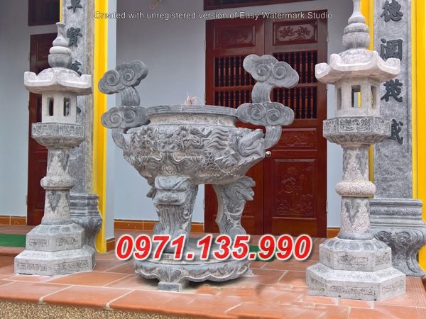 Mẫu lư hương đá đẹp bán tại bắc ninh đỉnh hương nhà thờ bằng đá