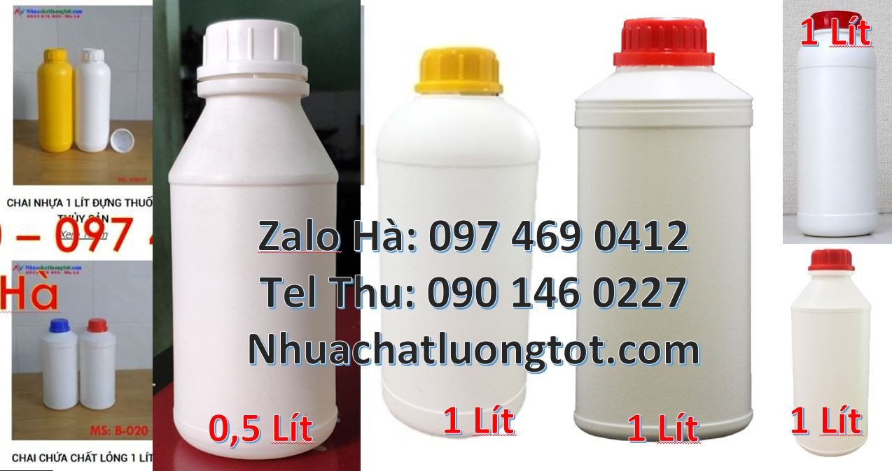 Bán ch ai nhựa lớn 1l đựng dầu ăn,chai nhựa đựng hóa chất công nghiệp
