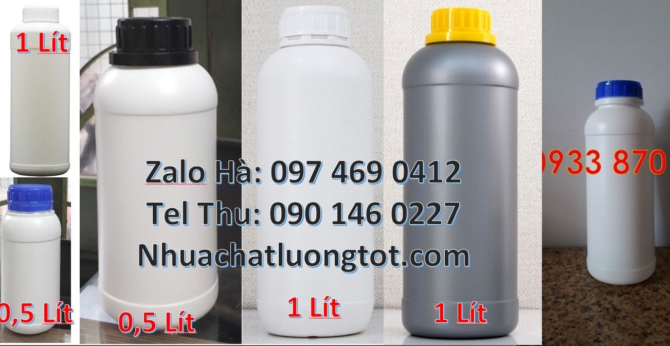 Bán ch ai nhựa lớn 1l đựng dầu ăn,chai nhựa đựng hóa chất công nghiệp