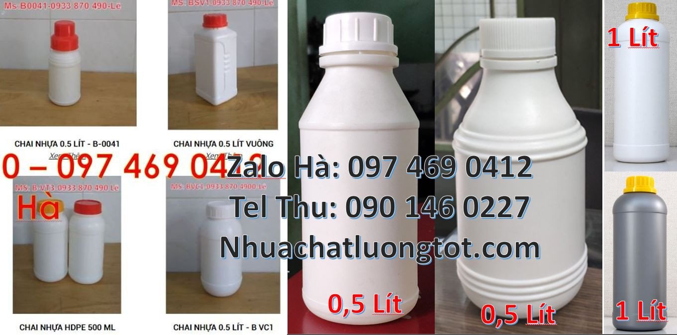 Bán ch ai nhựa lớn 1l đựng dầu ăn,chai nhựa đựng hóa chất công nghiệp