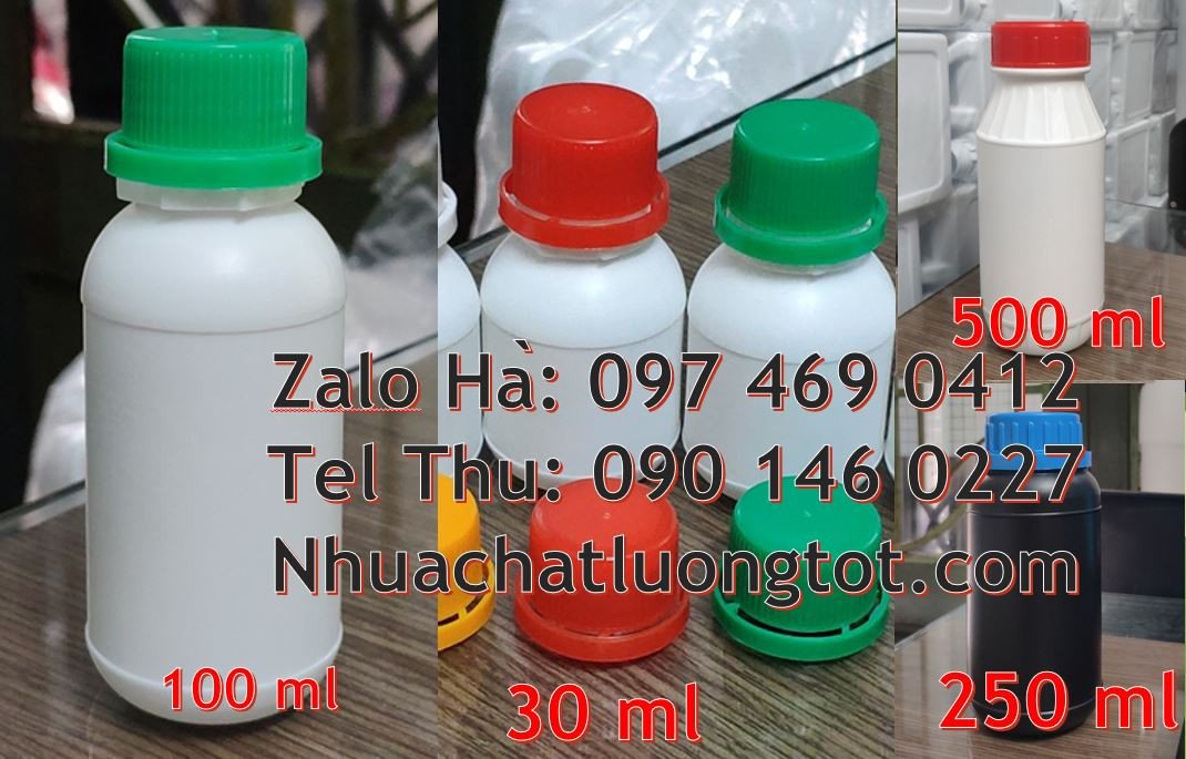 Bán chai nhựa hdpe 100ml màu xanh,chai nhựa 30ml đựng thuốc trừ sâu