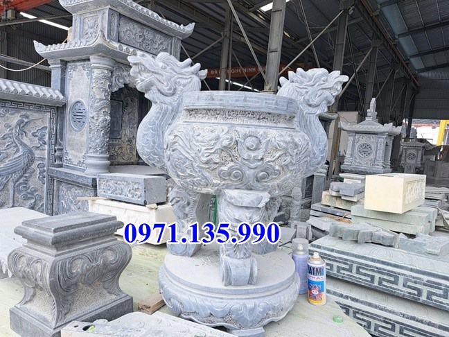 Mẫu đỉnh hương bằng đá đẹp bán tại thái bình lư hương cắm nhang
