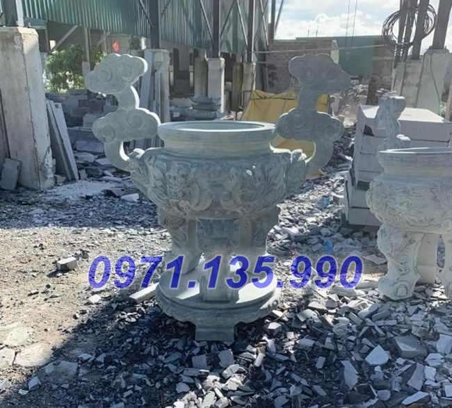 Mẫu đỉnh hương bằng đá đẹp bán tại thái bình lư hương cắm nhang
