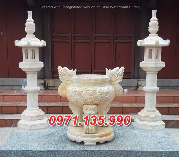 Mẫu đỉnh hương bằng đá đẹp bán tại sơn la lư hương cắm nhang