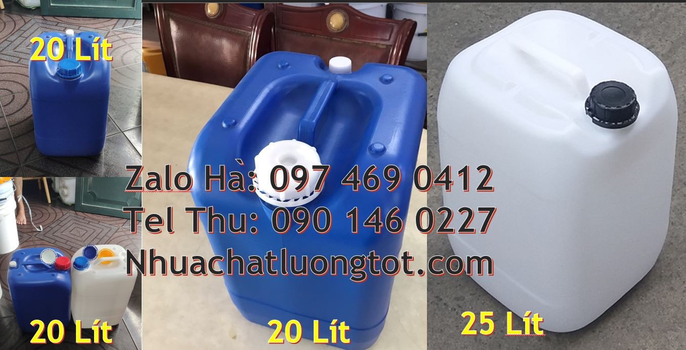 Bán can nhựa lớn 20l màu xanh, can nhựa 30l đựng thực phẩm giá rẻ hcm