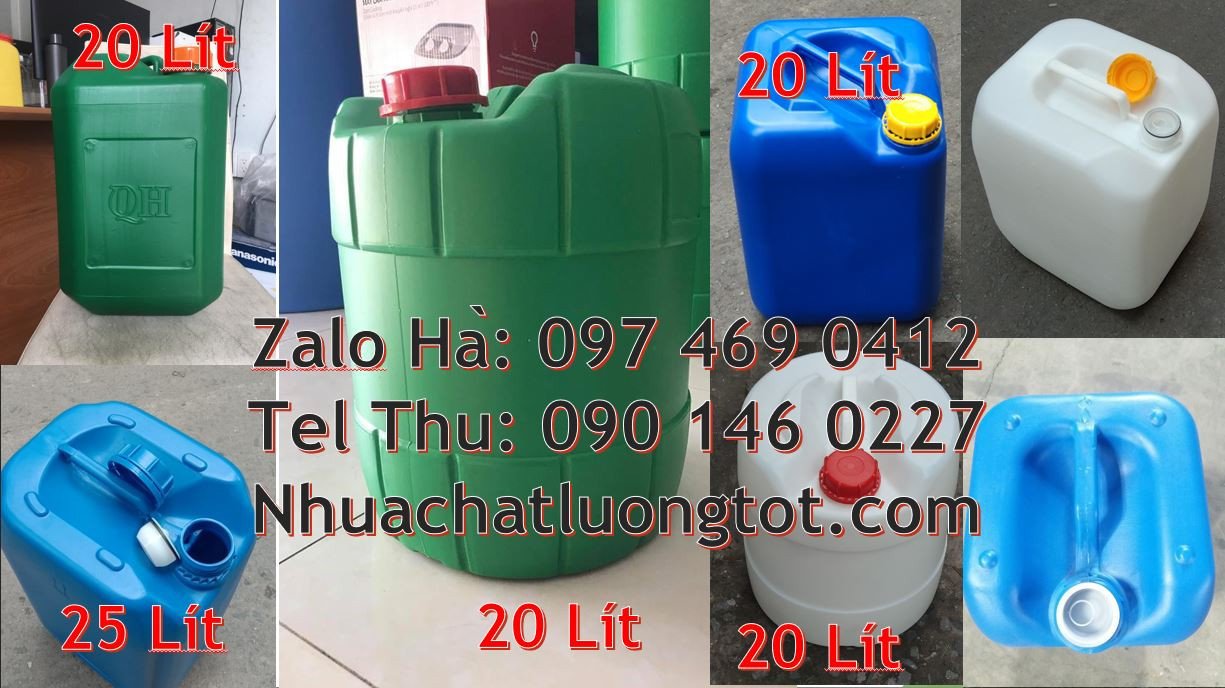 Bán can nhựa lớn 20l màu xanh, can nhựa 30l đựng thực phẩm giá rẻ hcm