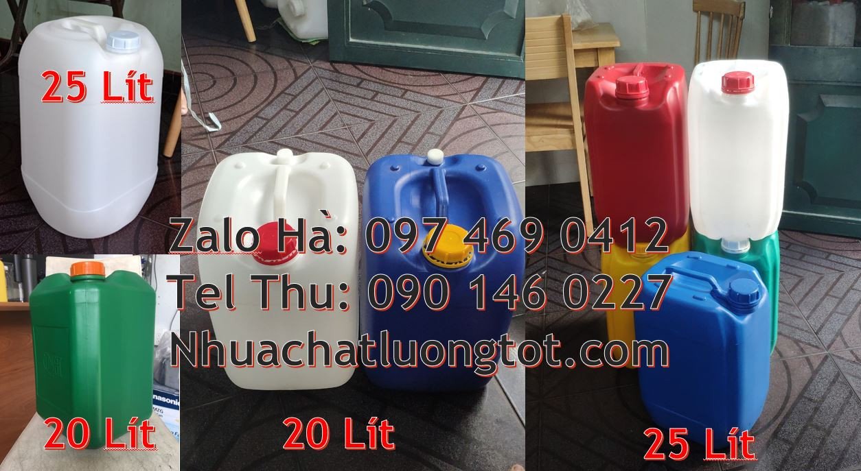 Bán can nhựa lớn 20l màu xanh, can nhựa 30l đựng thực phẩm giá rẻ hcm