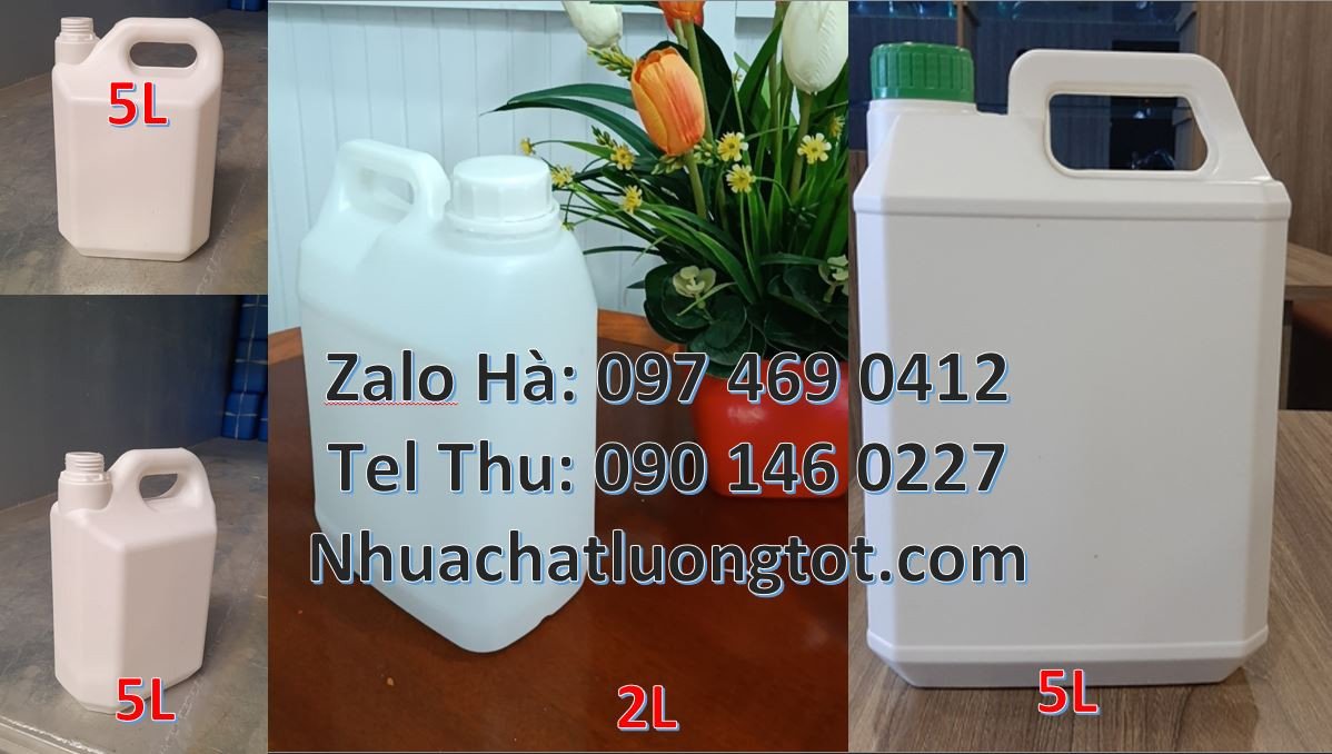 Bán can nhựa nhỏ 2l màu xanh,can nhựa 5l đựng nước rửa chén,can nhựa