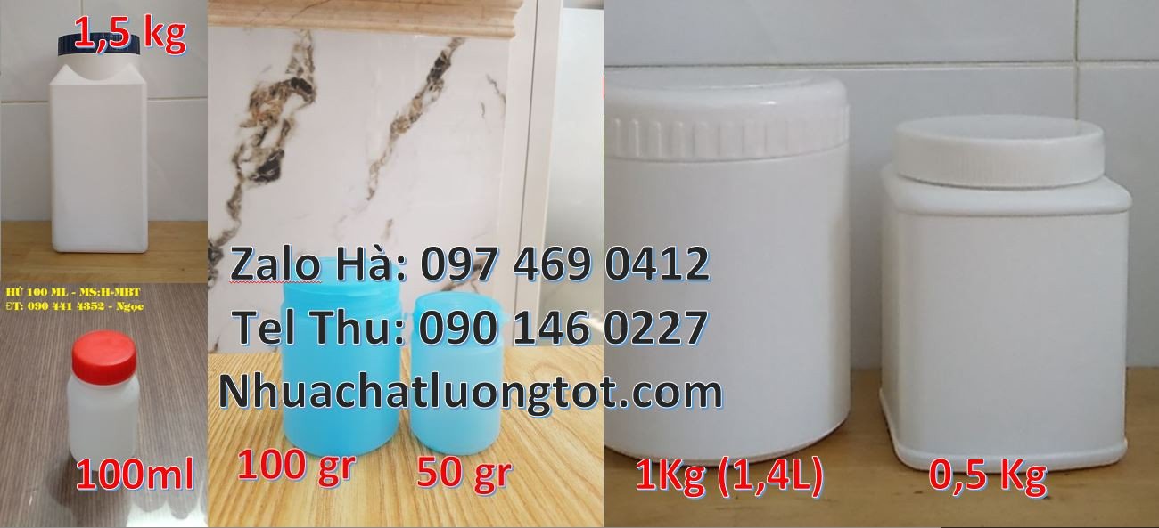 Bán hũ nhựa 0.5kg đựng hóa chất,hũ nhựa đựng thực phẩm chất lượng cao