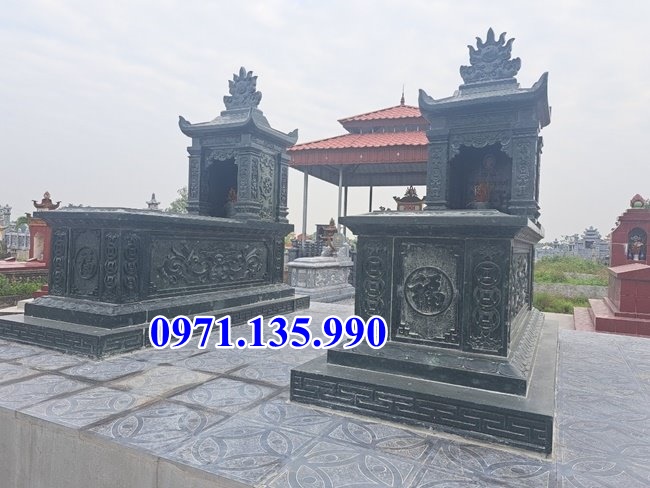 Mộ đá đôi - Mẫu mộ đôi bằng đá đơn giản đẹp bán tại Cà Mau
