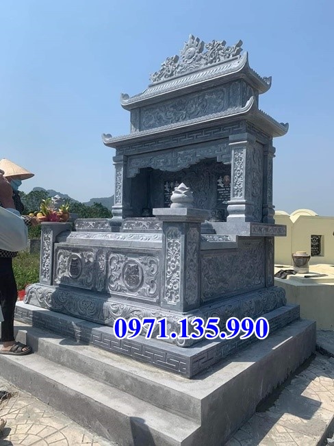 Mộ đá đôi - Mẫu mộ đôi bằng đá đơn giản đẹp bán tại Cà Mau