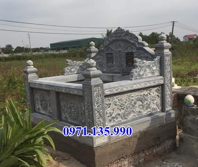 Mộ đá đôi - Mẫu mộ đôi bằng đá đơn giản đẹp bán tại Cà Mau