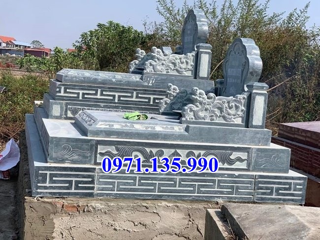 Mộ đá đôi - Mẫu mộ đôi bằng đá đơn giản đẹp bán tại Cà Mau