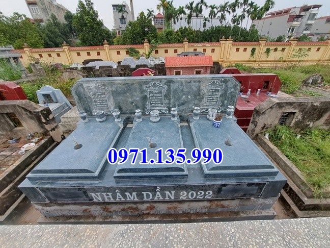 Mộ đá đôi - Mẫu mộ đôi bằng đá đơn giản đẹp bán tại Cà Mau