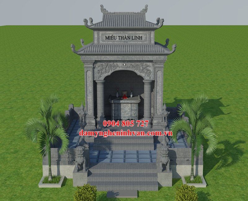 Mẫu miếu thờ âm hồn thờ vong bằng đá.