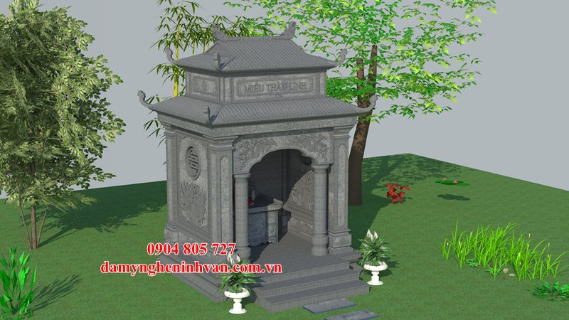 Mẫu miếu thờ âm hồn thờ vong bằng đá.