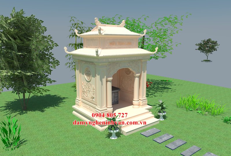 Mẫu miếu thờ âm hồn thờ vong bằng đá.