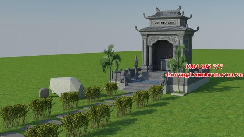 Mẫu miếu thờ âm hồn thờ vong bằng đá.