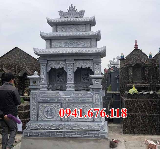 mẫu 441 mộ đá đẹp bán điện biên mồ mả gia đình ông bà bố mẹ