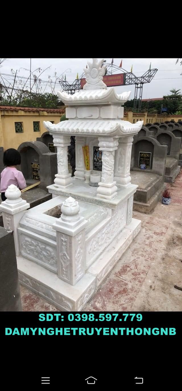 mẫu mộ đá trắng nguyên khối,mộ đá trắng tự nhiên tại hải phòng