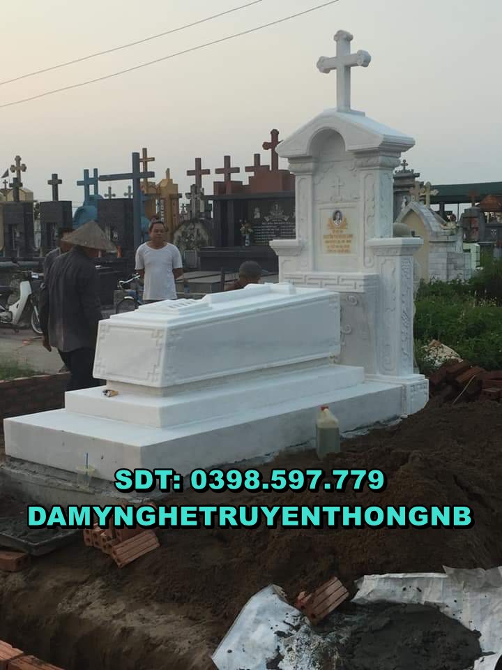 mẫu mộ đá trắng nguyên khối,mộ đá trắng tự nhiên tại hải phòng