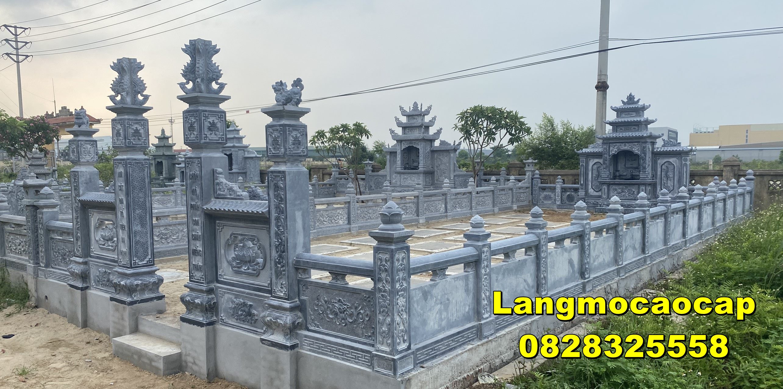 khuôn viên khu lăng mộ đá đẹp tại đồng nai