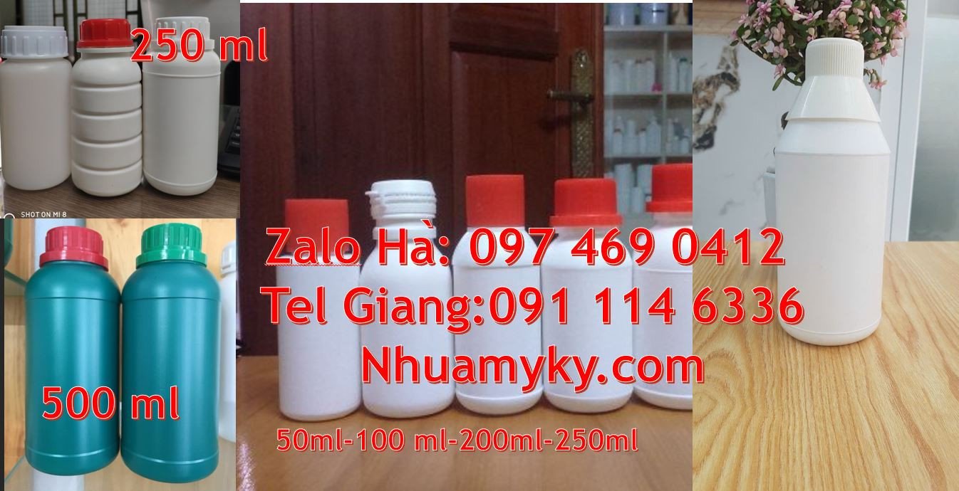 Bán chai nhựa 100ml đựng mỹ phẩm,chai nhựa 0.5l đựng tẩy rửa giá rẻ hc
