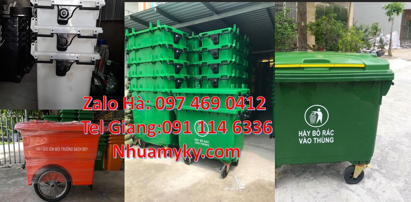 Bán xe thu gom rác cỡ lớn 1000l,xe thu gom rác bánh hơi nắp đậy giá rẻ