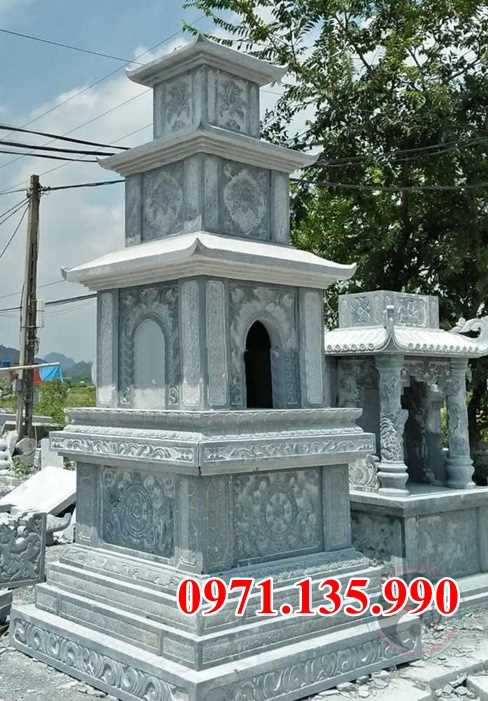 Mộ tháp đá - Mẫu mộ tháp bằng đá đơn giản đẹp bán tại Bình Định