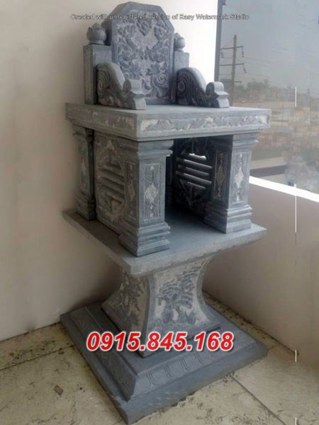 Mẫu 433 cây hương thờ thần linh bằng đá đẹp am miếu củng kỳ đài