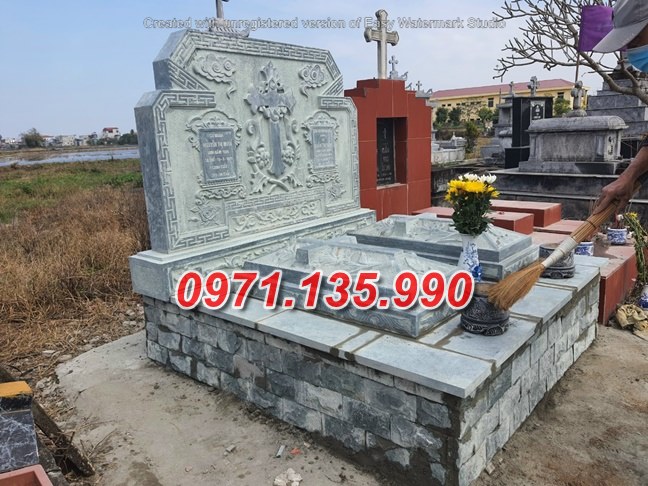 Mộ đá đôi - Mẫu mộ đôi bằng đá tự nhiên đẹp bán tại Cần Thơ 71