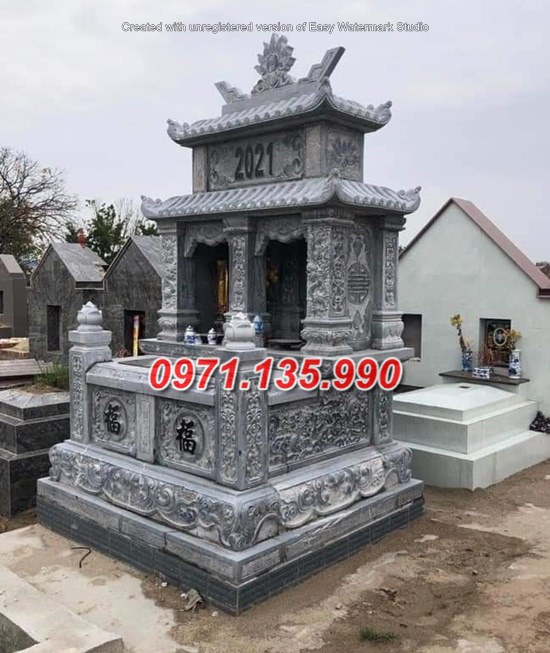 Mộ đá đôi - Mẫu mộ đôi bằng đá tự nhiên đẹp bán tại Bình Phước 83