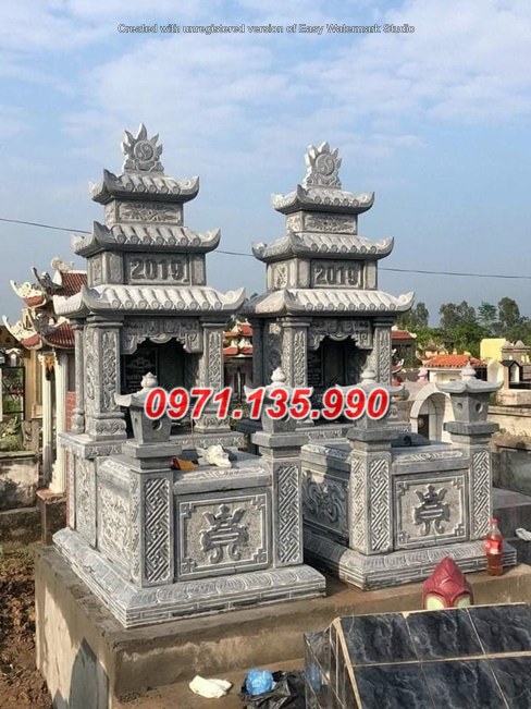 Mộ đá đôi - Mẫu mộ đôi bằng đá tự nhiên đẹp bán tại Bình Phước 83