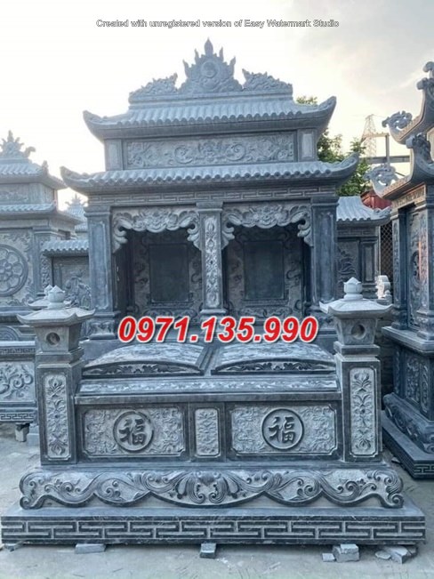 Mộ đá đôi - Mẫu mộ đôi bằng đá tự nhiên đẹp bán tại Bình Phước 83