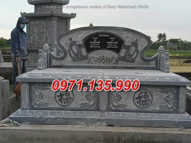 Mộ đá đôi - Mẫu mộ đôi bằng đá tự nhiên đẹp bán tại Bình Phước 83