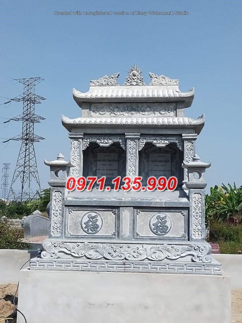 Mộ đá đôi - Mẫu mộ đôi bằng đá tự nhiên đẹp bán tại Bình Phước 83
