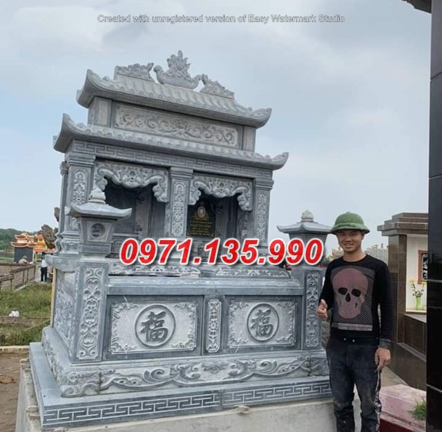 Mộ đá đôi - Mẫu mộ đôi bằng đá tự nhiên đẹp bán tại Bình Phước 83