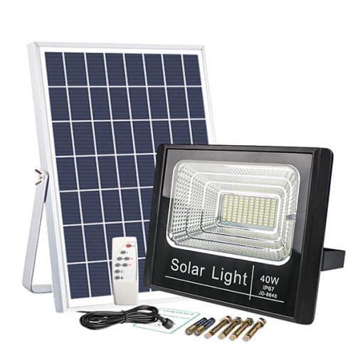 Đèn pha năng lượng mặt trời 40W, có điều khiển