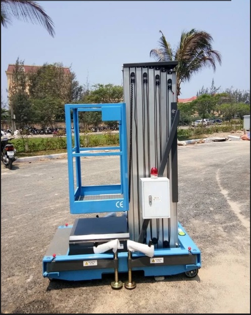 Thang nâng người, thang nâng trục rút tải 125kg, nâng cao 11m chỉ 99tr