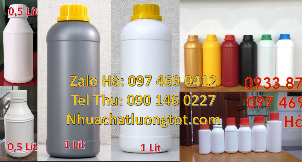 Bán chai nhựa lớn 1l đựng hóa chất,chai nhựa đựng nước uống thực phẩm