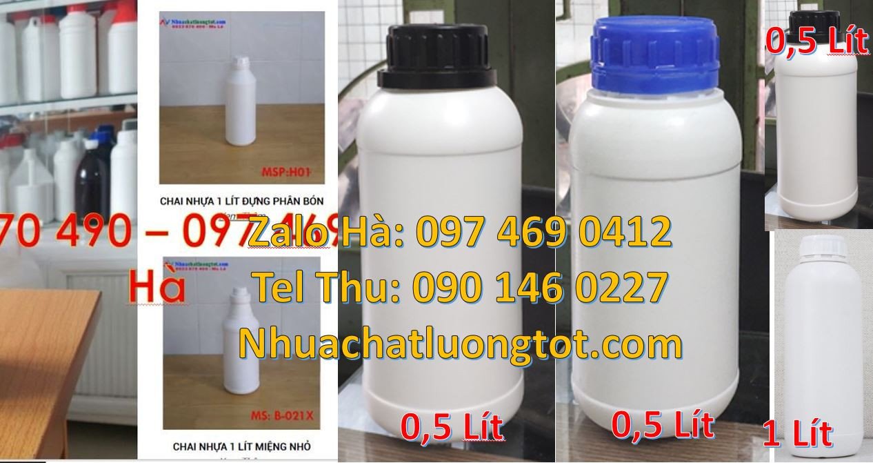 Bán chai nhựa lớn 1l đựng hóa chất,chai nhựa đựng nước uống thực phẩm