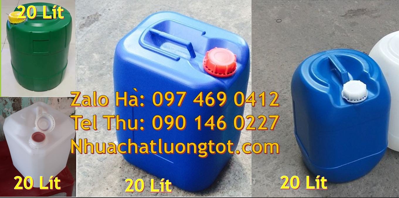 Bán can nhựa hdpe đựng hóa chất,can nhựa 20l đựng mật mía,can nhựa 25l