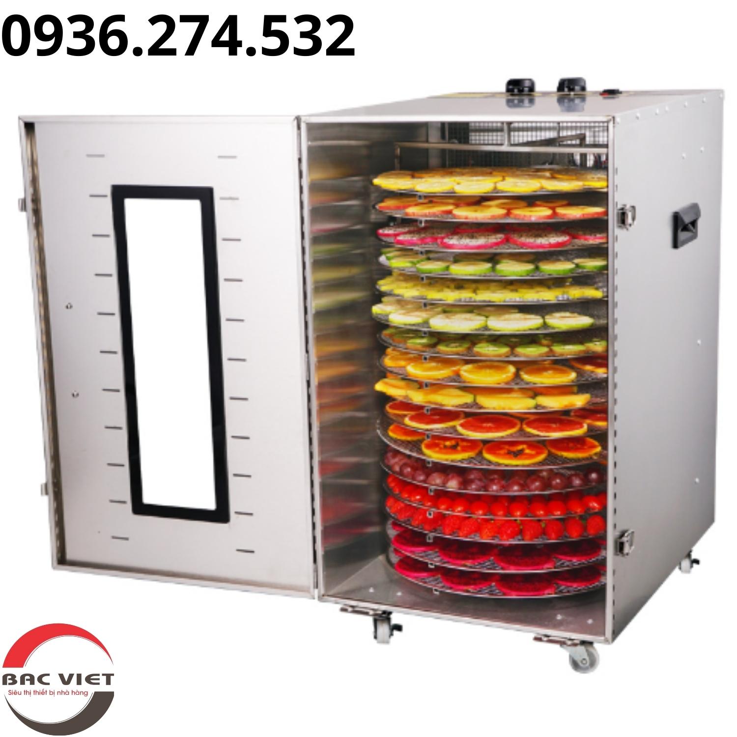 Tủ sấy thực phẩm 16 khay xoay thế hệ mới