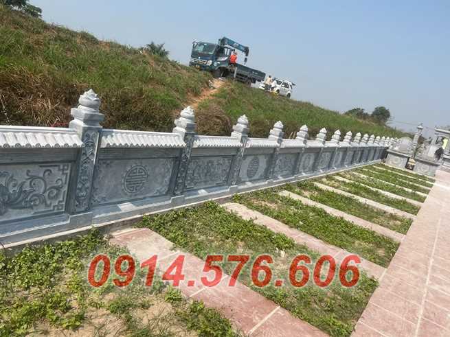 19 Hàng rào nhà mồ bằng đá khối đơn giản bán giá rẻ