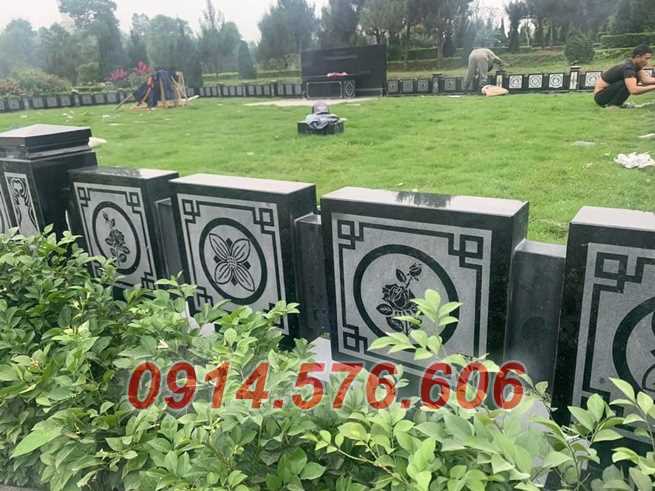 19 Hàng rào nhà mồ bằng đá khối đơn giản bán giá rẻ