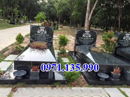 Mộ đá đôi - Mẫu mộ đôi bằng đá đơn giản đẹp bán tại Kon Tum