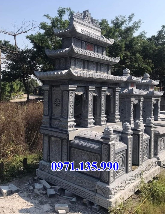 Mộ đá đôi - Mẫu mộ đôi bằng đá đơn giản đẹp bán tại Ninh Thuận